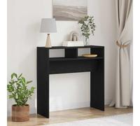 Owoxanthellate Table console en chêne noir 78 x 30 x 80 cm, bois dérivé du bois, moderne, pour couloir, salon, chambre à coucher