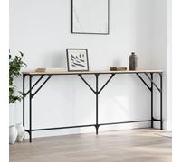 Owoxanthellate Table console en chêne Sonoma 180 x 23 x 75 cm Matériau bois avec cadre en métal Design moderne, stabilité et pieds réglables pour couloir, salon, chambre à coucher