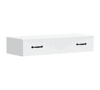 Owoxanthellate Table d'appoint murale, blanche, table de chevet flottante avec tiroir, étagère murale en bois pour salon et chambre à coucher, console 87,5 x 34,5 x 17 cm