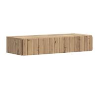Owoxanthellate Table d'appoint murale en chêne Artisan - Table de chevet flottante moderne - 87,5 x 34,5 x 17 cm - Avec tiroir - Console murale peu encombrante pour salon et chambre à coucher