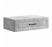 Owoxanthellate Table d'appoint murale, gris béton, 59 x 34,5 x 17 cm, table de chevet flottante avec tiroir en bois, console murale pour salon, chambre à coucher et bureau à domicile