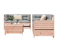 Owoxanthellate Table d'appoint pliante en bois Douglas 5 pièces - Modulaire - Résistant aux intempéries - 62 x 62 cm - Design moderne pour jardin, terrasse, balcon