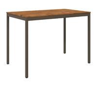 Owoxanthellate Table de bar de jardin en bois d'acacia massif 147 x 88,5 x | Table debout d'extérieur robuste en bois d'acacia avec structure en acier pour terrasses, balcons et fêtes de jardin