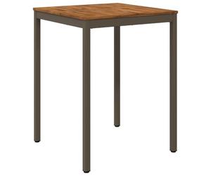 Owoxanthellate Table de bar en bois d'acacia 80 x 80,5 x 105 cm | Le bois d'acacia robuste rencontre l'acier solide. Idéale comme table debout pour balcon, terrasse et soirées agréables dans