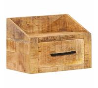 Owoxanthellate Table de chevet 40 x 30 x 30 cm en bois de manguier massif marron - Design moderne avec grand tiroir - Robuste et durable - Pour chambre à coucher, salon, couloir