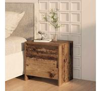 Owoxanthellate Table de chevet en bois recyclé - 45 x 34 x 44,5 cm - En matériau dérivé du bois - Design moderne - Robuste et durable - Commode compacte pour chambre à coucher, couloir et salon