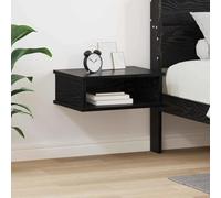 Owoxanthellate Table de chevet en chêne noir 40 x 31 x 15 cm - Table latérale moderne avec espace de rangement pour chambre à coucher et couloir