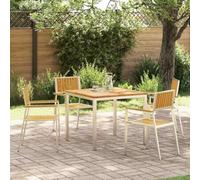 Owoxanthellate Table de jardin en teck massif 90 x 90 cm, pliable, résistante aux intempéries, pour balcon, terrasse, design moderne, robuste et durable, pour cuisine extérieure