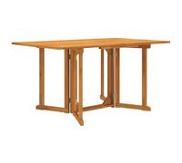 Owoxanthellate Table pliante en teck massif 150 x 90 x 75 cm - Peu encombrante - Résistant aux intempéries - Design papillon - Pour balcon, cuisine, camping, extérieur - Salle à manger