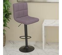 Owoxanthellate Tabouret de bar - Hauteur réglable - 40 x 47 x 90-111 cm - Housse en tissu - Rotation à 360 ° - Repose-pieds - Noir - Pour cuisine, salle à manger, home bar