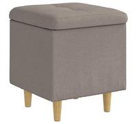 Owoxanthellate Tabouret de rangement Taupe 40 x 40 x 45 cm | Tabouret cube rembourré avec compartiment pratique pour le salon et la chambre à coucher. Charge maximale : 110 kg.