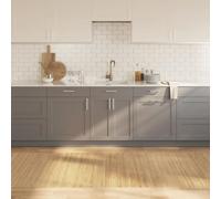 Owoxanthellate Tapis en bambou naturel clair 100 x 300 cm, tapis rectangulaire avec dessous antidérapant, robuste et durable, design moderne pour salon, couloir et chambre à coucher