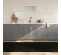 Owoxanthellate Tapis en bambou noir - 100 x 400 cm - Dessous antidérapant et design moderne - Matériau naturel robuste pour salon, couloir et chambre à coucher - Grand tapis