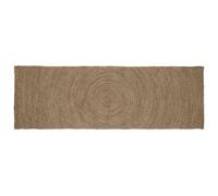 Owoxanthellate Tapis en jute noué à la main - Gris - 250 x 80 cm - Design minimaliste moderne - Robuste et lavable en machine - Pour salon, chambre à coucher, couloir
