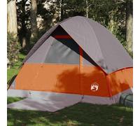 Owoxanthellate Tente de camping dôme pour 4 personnes - Orange - Imperméable - 215 x 213 x 149 cm - En polyester PU - Ultra légère - Avec connexion E - Design moderne pour trekking, festival, aventure