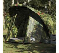 Owoxanthellate Tente de pêche pour 4 personnes - 260 x 276 x 179 cm - Motif camouflage - Imperméable - Avec revêtement en polyuréthane et fenêtre - Pour la pêche, le trekking et le jardin