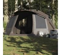 Owoxanthellate Tente de pêche pour 5 personnes - Gris - 332 x 284 x 147 cm - Tente de camping imperméable avec barres en fibre de verre et système d'emboîtement - Tente bivouac légère pour la pêche et