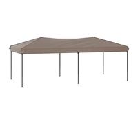 Owoxanthellate Tente de réception pliable taupe 3 x 6 m 210D Oxford revêtement argenté structure en acier pavillon pour jardin, barbecue, camping