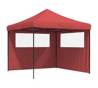 Owoxanthellate Tente de réception pop-up pliable 292 x 292 x 315 cm - Cadre en acier robuste - 2 parois latérales - Pour mariages, festivals, barbecues, en plein air
