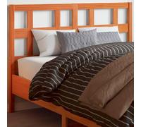 Owoxanthellate Tête de lit 140,5 x 100 cm en pin massif marron ciré avec grain droit, stabilité grâce aux pieds en bois, design moderne, convient pour matelas de 135 cm, pour chambre à coucher