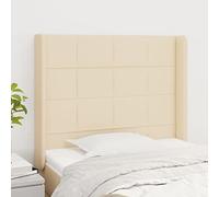 Owoxanthellate Tête de lit avec oreilles - 83 x 16 x 118/128 cm - Réglable en hauteur - Protection murale en tissu durable et pieds en bois - Design moderne pour chambre à coucher et chambre d'amis