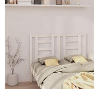 Owoxanthellate Tête de lit blanche 126 x 4 x 100 cm en pin massif design moderne à lattes pour sommier tapissier et lit standard Paroi arrière avec support pour chambre à coucher et chambre d'amis