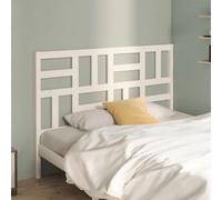 Owoxanthellate Tête de lit blanche 156 x 104 cm en pin massif design moderne paroi arrière pour chambre à coucher aspect rembourré montage nécessaire pour lit à sommier tapissier et cadre standard