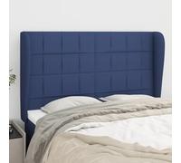 Owoxanthellate Tête de lit bleue 147 x 23 x 118/128 cm, avec cadre en bois de mélèze réglable en hauteur et rembourrage en mousse, design moderne et robustesse, pour chambre à coucher et chambre