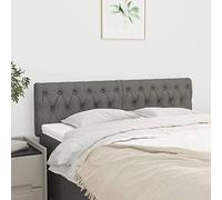 Owoxanthellate Tête de lit Duo - 160 x 78/88 cm - Gris foncé - Hauteur réglable - En polyester et bois de mélèze - Design moderne - Pour chambre à coucher et chambre d'amis