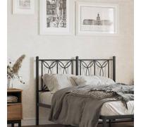 Owoxanthellate Tête de lit en acier noir 125 x 90 cm, paroi arrière en métal pour matelas de 120 cm, montage facile