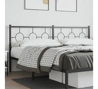 Owoxanthellate Tête de lit en acier - Noir - 206 x 91 cm - Tête de lit moderne en métal - Durable - Pour lit à sommier tapissier de 200 cm de large - Pour chambre à coucher, chambre d'amis