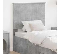 Owoxanthellate Tête de lit en béton gris 78 x 7 x 100 cm en bois - Design moderne - Robuste et durable - Pour chambre à coucher, chambre d'adolescent et chambre d'hôtel