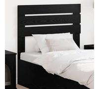 Owoxanthellate Tête de lit en bois noir aspect chêne 78 x 3 x 100 cm Design moderne robuste et durable pour chambre à coucher Lit à sommier tapissier sans tête de lit