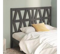 Owoxanthellate Tête de lit en pin massif - 126 x 4 x 100 cm - Gris - Design moderne à lattes - Support dorsal pour lire et regarder des films - Compatible avec cadre de lit exclusif pour chambre à