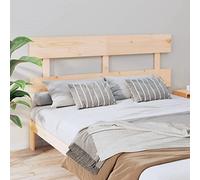 Owoxanthellate Tête de lit en pin massif 154 x 3 x 81 cm - Design moderne - Bois naturel robuste non traité - Convient pour lits à sommier tapissier, chambre à coucher, lit double et chambre