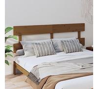 Owoxanthellate Tête de lit en pin massif - 204 x 3 x 81 cm - Marron miel - Design moderne - Support dorsal stable pour chambre à coucher - Lit à sommier tapissier - Sans tête de lit et autres lits