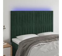 Owoxanthellate Tête de lit LED en velours - 144 x 5 x 118/128 cm - Réglable en hauteur - Avec lumières colorées et USB - Pour chambre à coucher, salon et chambre d'adolescent