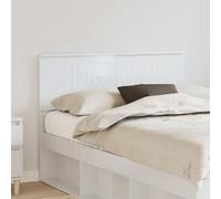 Owoxanthellate Tête de lit moderne en bois - 123 x 100 cm - Blanc brillant - Durable - Design arrière - Montage facile - Pour chambre à coucher et chambre d'amis