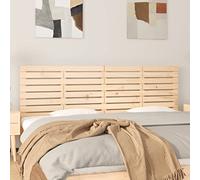 Owoxanthellate Tête de lit murale en bois massif 166 x 3 x 63 cm en pin non traité - Design moderne - Panneau arrière robuste avec montage mural - Pour lit à sommier tapissier et lit sans tête de lit