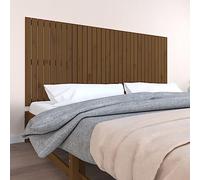 Owoxanthellate Tête de lit murale en pin massif - Marron miel - 204 x 3 x 90 cm - Design classique - Durable et robuste - Pour lit à sommier tapissier sans tête de lit - Convient pour chambre à