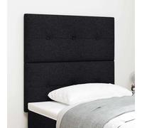 Owoxanthellate Tête de lit noire 100 cm en velours côtelé réglable en hauteur pour lit moderne Paroi arrière Coussin mural 118-128 cm Rembourré robuste pour chambre à coucher