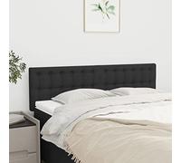 Owoxanthellate Tête de lit noire 144 x 78/88 cm réglable en hauteur en polyester durable et pieds en bois massif Design moderne pour chambre à coucher et chambre d'amis