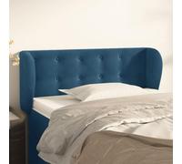 Owoxanthellate Tête de lit réglable en hauteur 93 x 23 x 78/88 cm en velours rembourré avec pieds en bois solides - Design moderne pour chambre à coucher et chambre d'amis - Bleu foncé