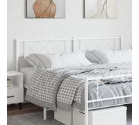 Owoxanthellate Tête de lit ronde en acier blanc 206 x 90 cm pour lit à sommier tapissier de 200 cm pour chambre à coucher et chambre d'amis