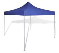 Owoxanthellate Tonnelle pliante 3 x 3 m bleue avec cadre en acier robuste - Toit pare-soleil en polyester PVC 220 g/m² résistant aux intempéries - Pour jardin, balcon, festival et événement