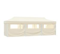 Owoxanthellate Tonnelle pliante 870 x 291 x 315 cm avec 8 parois latérales, tonnelle de jardin couleur crème en Oxford 600D robuste pour festivals, barbecues et camping