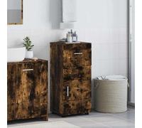 Owoxanthellate Tulum Ensemble de meubles de salle de bain avec lavabo, chêne fumé, 37 x 31,5 x 82 cm, moderne, avec tiroir, robuste et durable, pour petits WC d'invités et salle de bain