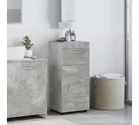Owoxanthellate Tulum Ensemble meuble de salle de bain - Gris béton - 37 x 31,5 x 82 cm - En matériau dérivé du bois avec tiroir - Design moderne - Aspect robuste - Pour toilettes d'invités et petites