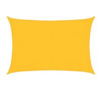 Owoxanthellate Voile d'ombrage rectangulaire - Jaune - 2 x 2,5 m - En polyéthylène haute densité - Laisse passer le vent - Filet d'ombrage pour jardin, terrasse, balcon - Avec cordes