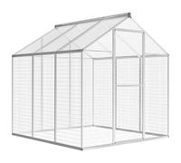 Owoxanthellate Volière d'extérieur en aluminium - 183 x 178 x 194 cm - Volière à oiseaux marchable pour jardin et balcon - Grand nichoir et enclos extérieur pour perruches et canaris